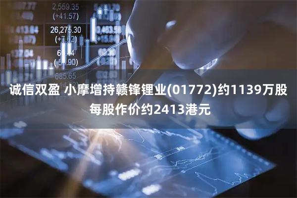 诚信双盈 小摩增持赣锋锂业(01772)约1139万股 每股作价约2413港元